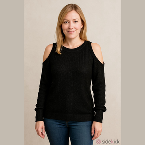 Maurices Women's Shimmer Split Sleeve Sweater - Medium